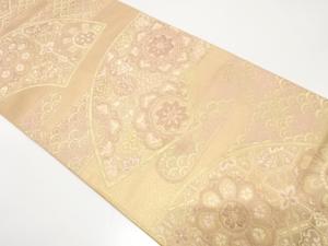 アンティーク　扇面正倉院華文織り出し袋帯（材料）